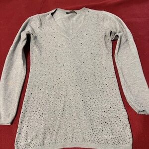 Abbellimento dove gray viscose sweater